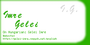 imre gelei business card